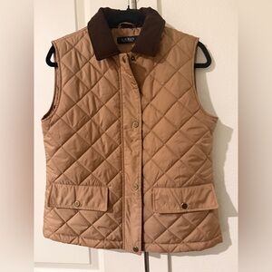 Ralph Lauren Tan Quilted Vest